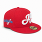 HUSTLE. "H" SCRIPT RED FITTED
