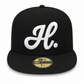 HUSTLE. "H" SCRIPT BLACK FITTED
