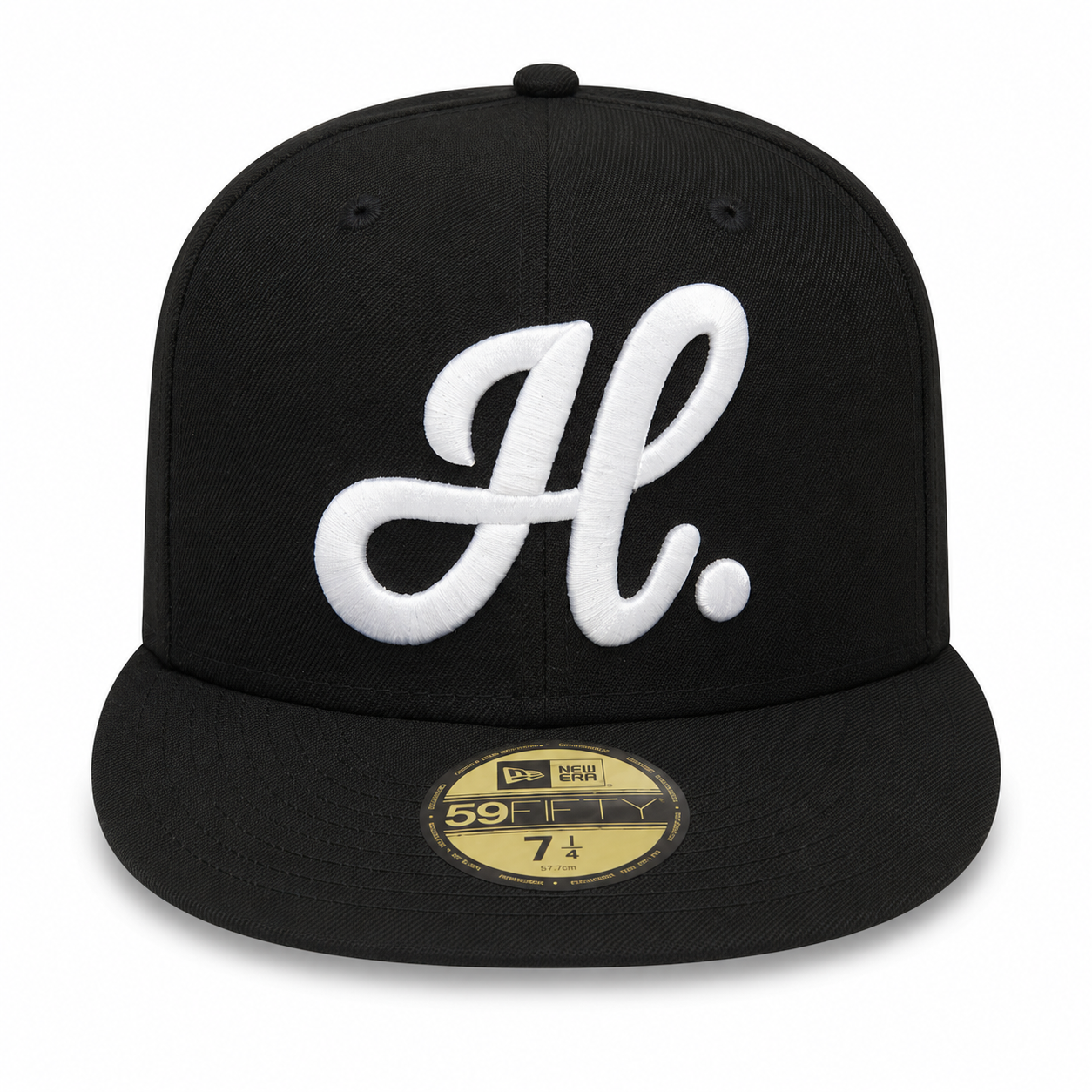 HUSTLE. "H" SCRIPT BLACK FITTED