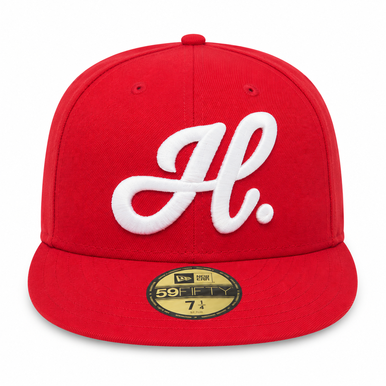 HUSTLE. "H" SCRIPT RED FITTED
