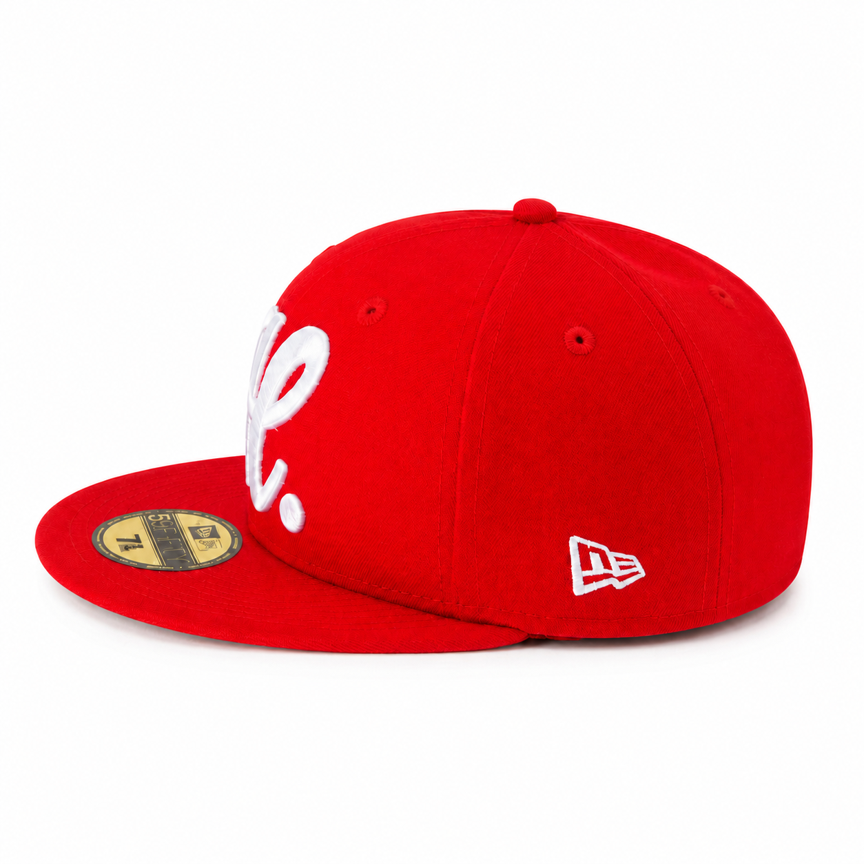 HUSTLE. "H" SCRIPT RED FITTED