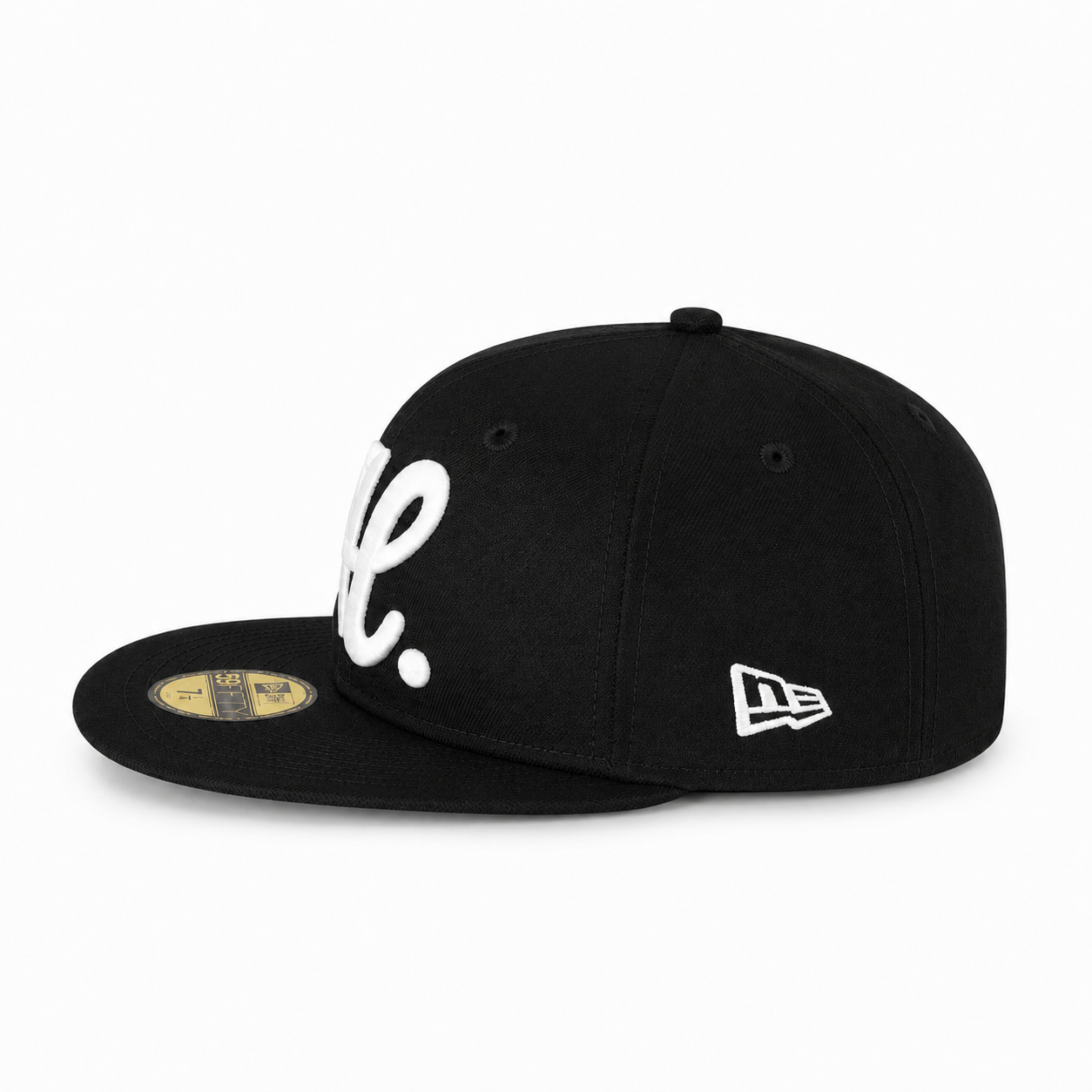 HUSTLE. "H" SCRIPT BLACK FITTED