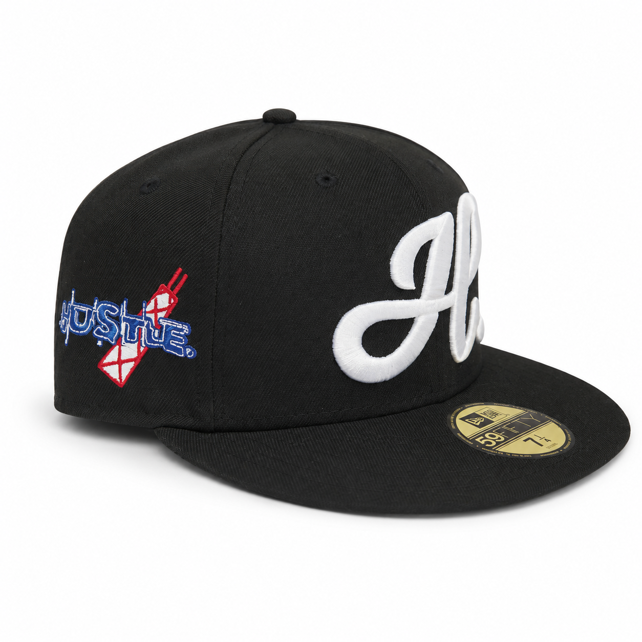 HUSTLE. "H" SCRIPT FITTED