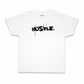 HUSTLE. WHITE T-SHIRT